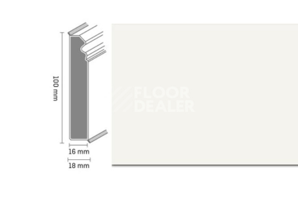 Плинтус Плинтус Dollken Cubu Flex life Hamburg Style 100 1013 white фото 1 | FLOORDEALER